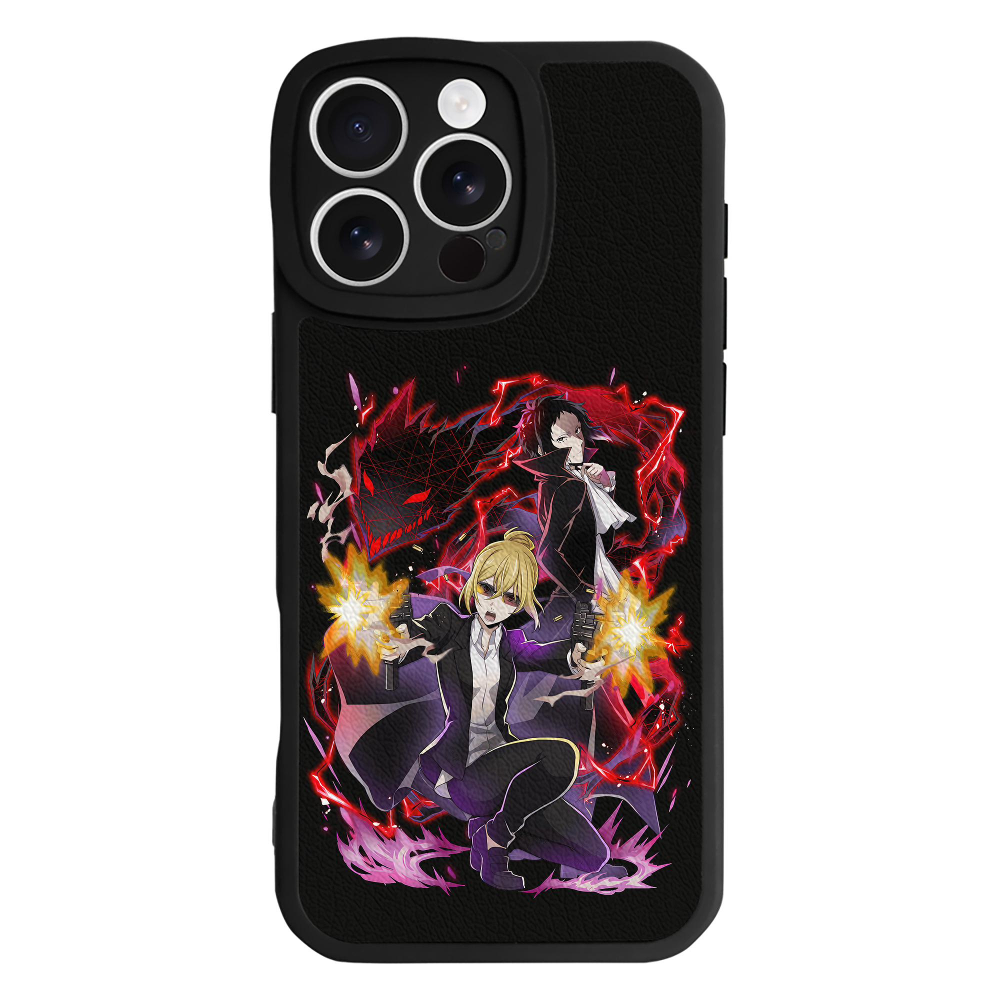 （画像用） 文豪ストレイドッグス Bungo Stray Dogs 【iPhone 16シリーズ対応】シリコンスマホケース（レザー調） 材質：シリコン